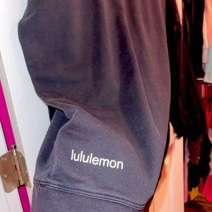 Lululemon Distressed Black “Perfectly Oversized” Crewneck